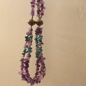 Amethyst and Turquoise Necklace